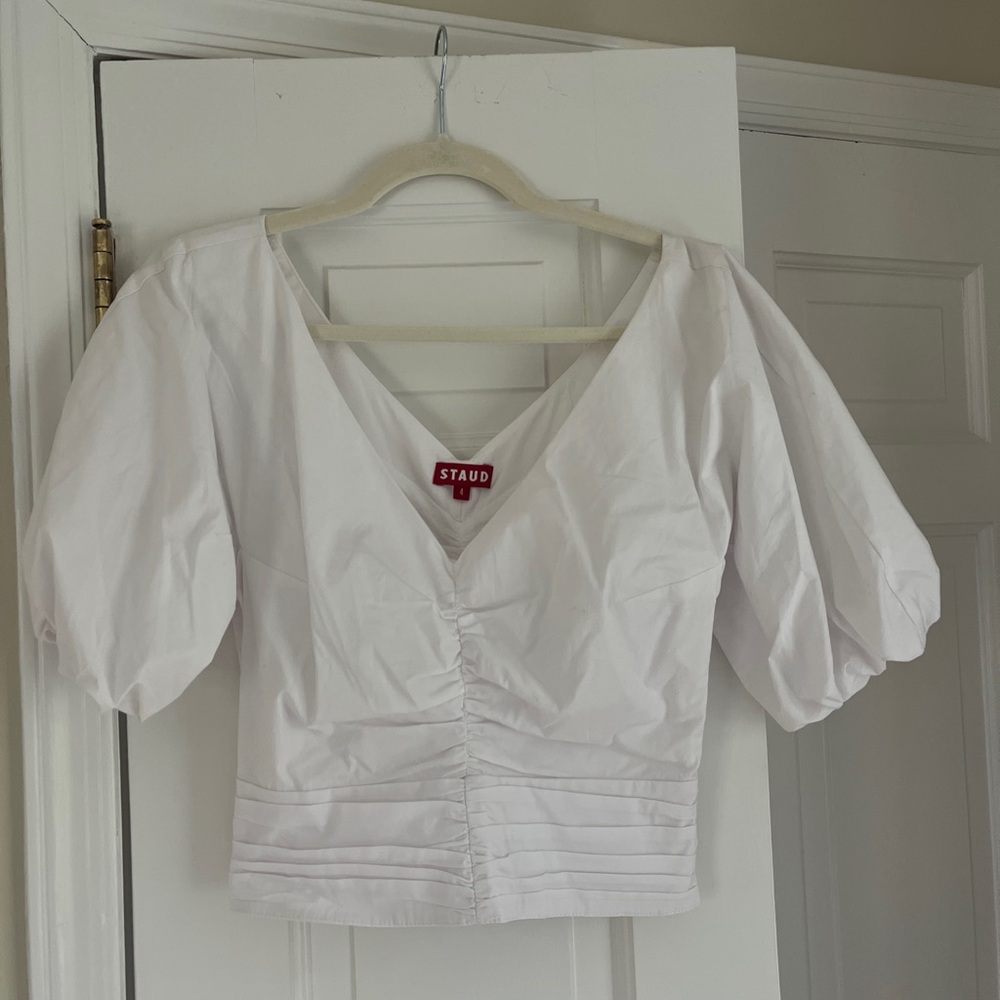 NWOT STAUD White Puff Sleeve Top